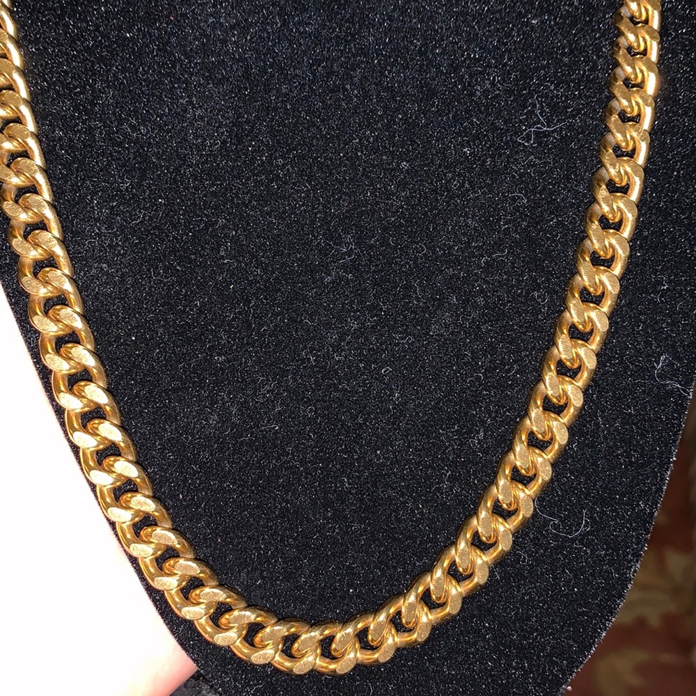 Yellow Gold Miami Cuban Chain (925 silver)